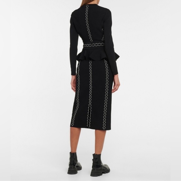 Alexander McQueen Stretch-Jersey Midi Skirt - Size S - Picture 2 of 16